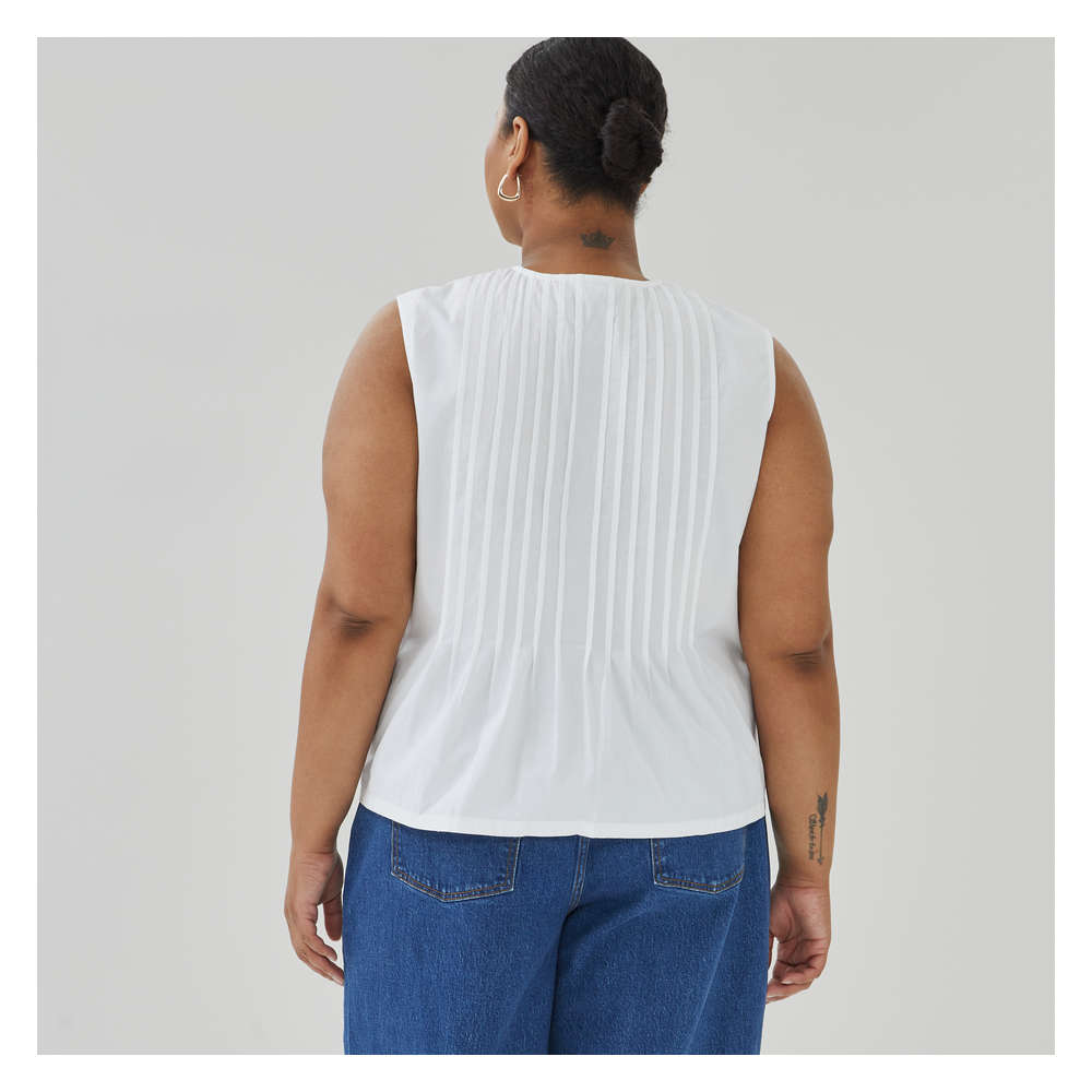 Joe Fresh Women+ Poplin Pintuck Shell Top - 1 ea | Atlantic
